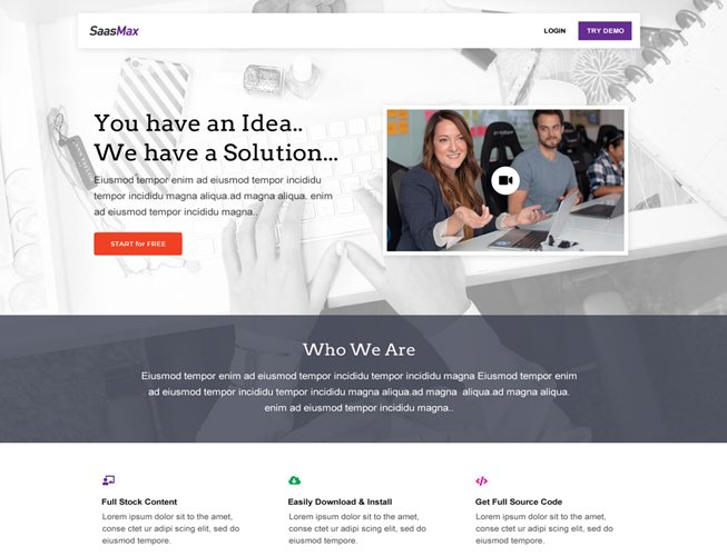 Saas Business Landing Page Template