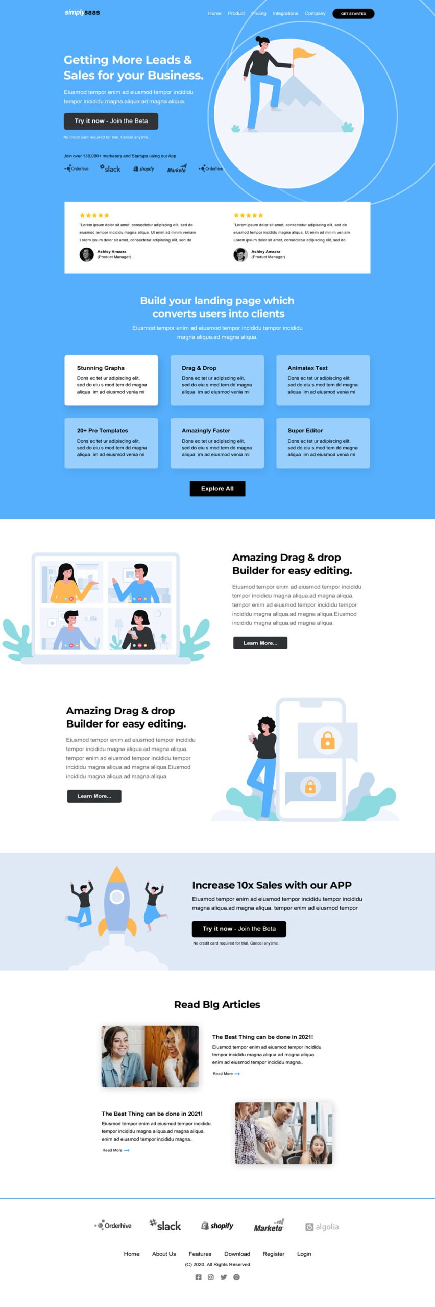 Saas Startup Landing Page